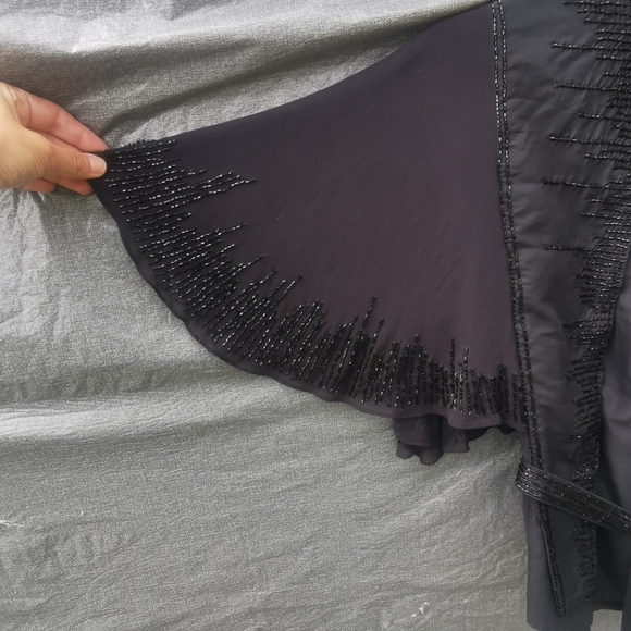 FRENCH CONNECTION size 4 Bella Beads blouse 2 piece new NWT Black - Picture 3 of 16